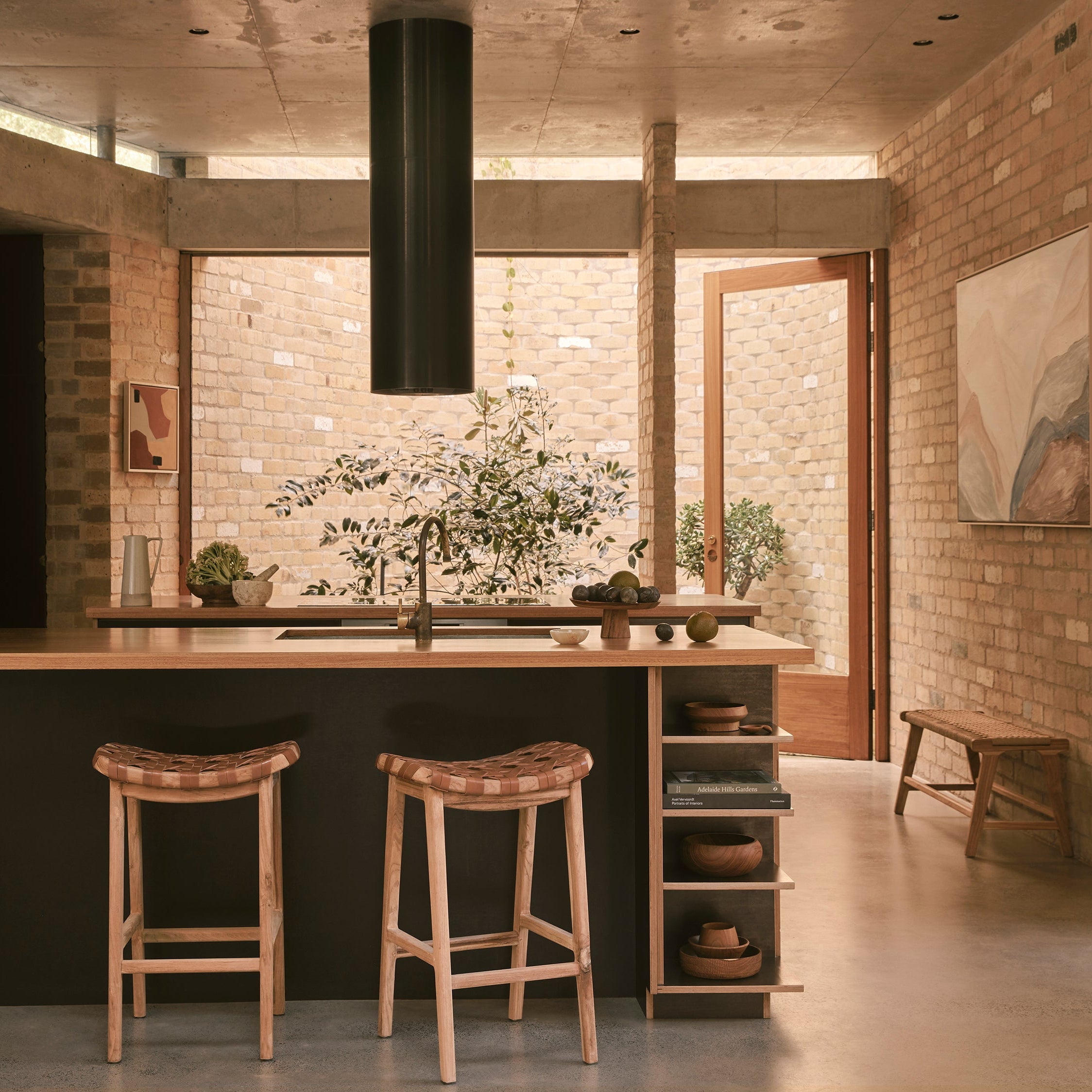 Ellery Woven Leather Barstool – Inartisan.