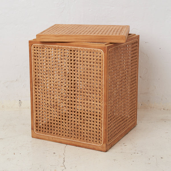 Paadini Rattan Side Table with Storage