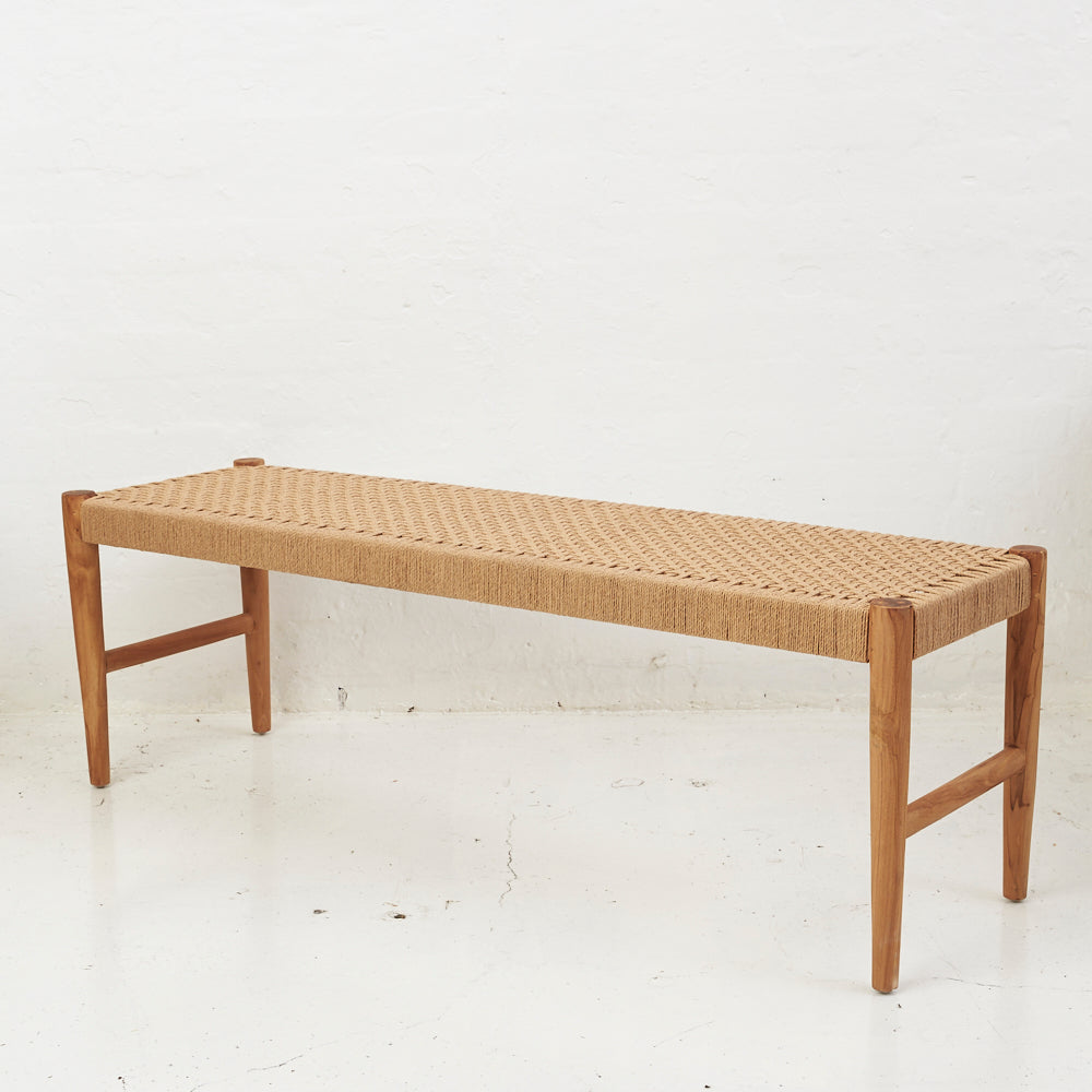 Bennu Woven Jute Bench Seat Inartisan.
