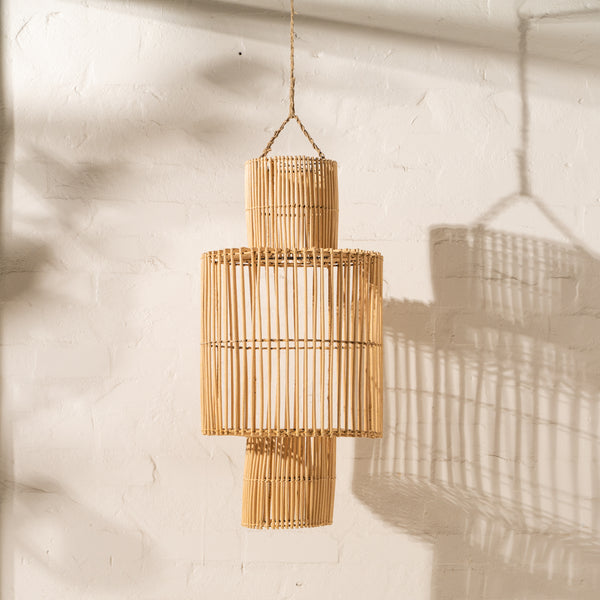 Handwoven Rattan Natural Cylindrical Light Shade