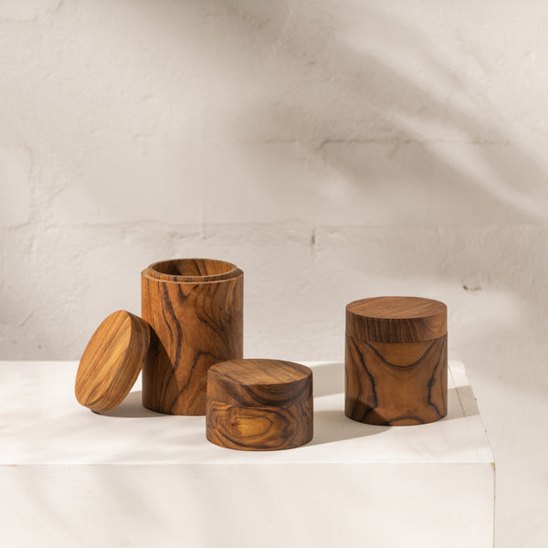 Huba Wooden Canisters