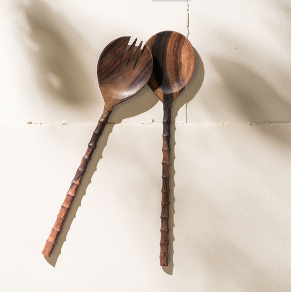 Large Recycled Sono Wood Salad Servers