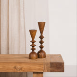 Sava TImber Candle Holders