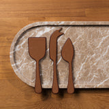 Alder Enamel Cheese Set - Caramel
