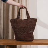 Lia Woven Bag - Chocolate