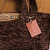 Lia Woven Bag - Chocolate