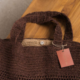 Lia Woven Bag - Chocolate
