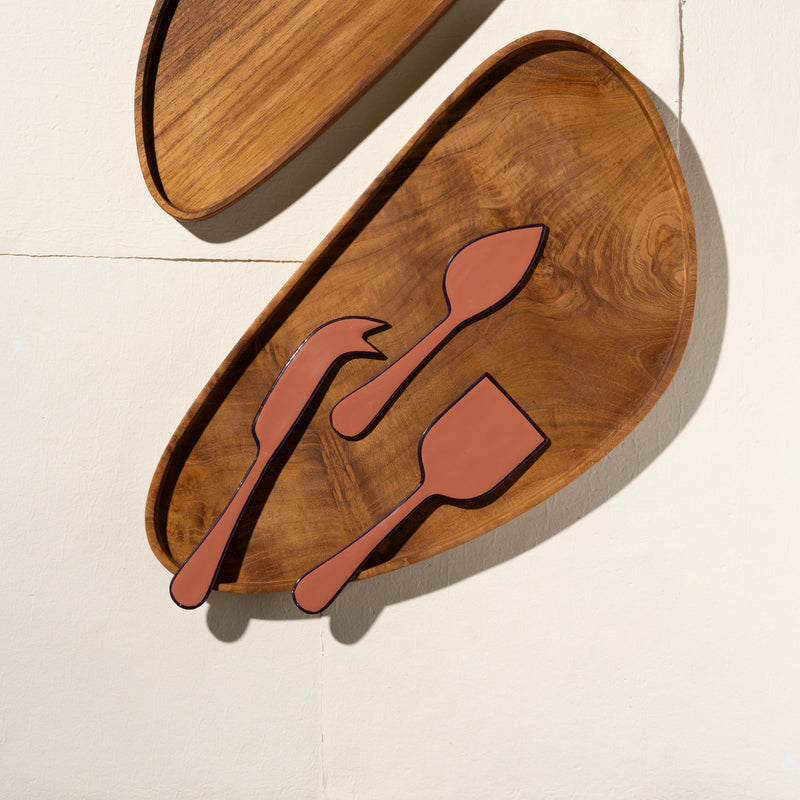 Alder Enamel Cheese Set - Pepperberry