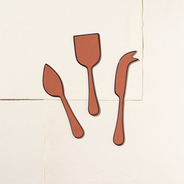 Alder Enamel Cheese Set - Pepperberry
