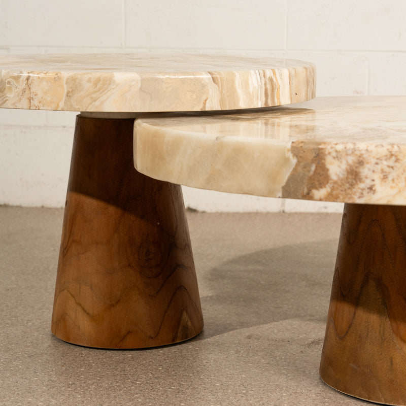 Amata Coffee Tables with Solid Onyx Top