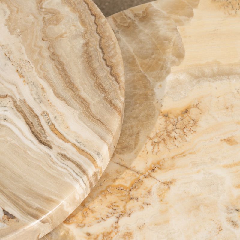 Amata Coffee Tables with Solid Onyx Top