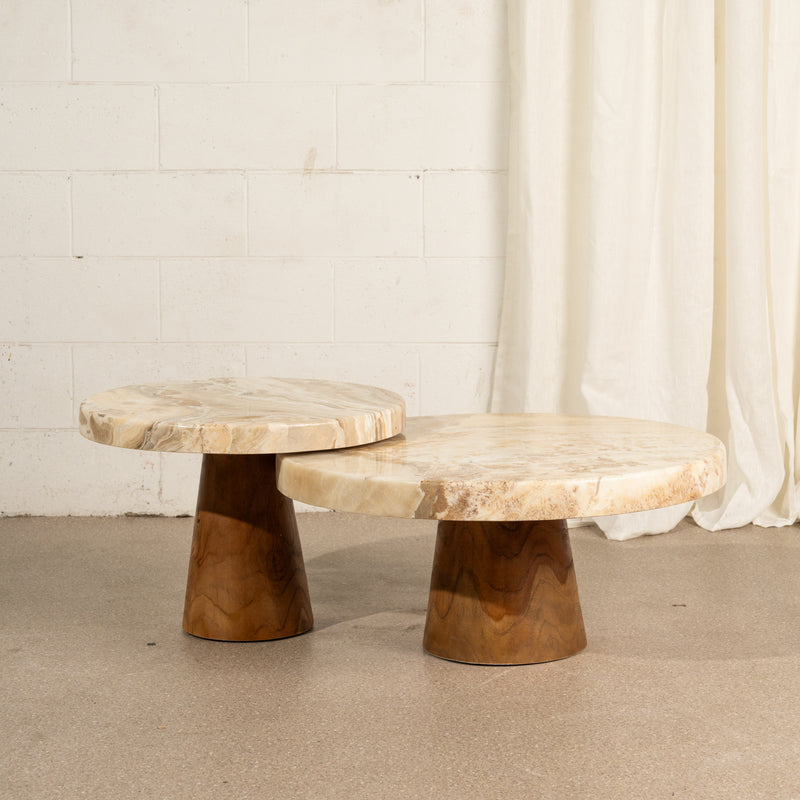 Amata Coffee Tables with Solid Onyx Top