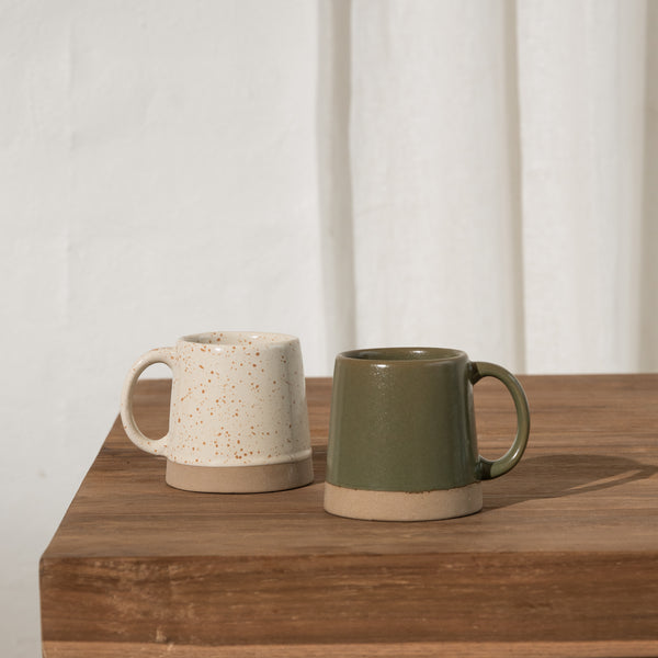 Andres Angled Dipped Mug - Olive