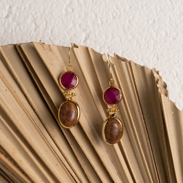 Anete Double Drop Earrings