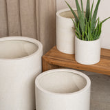 Arjen Lightweight Cylindrical Pot - Terrazzo Finish