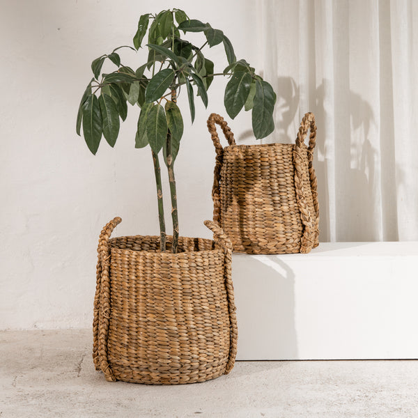 Bayyan Waterhyacinth Outside Handles Basket