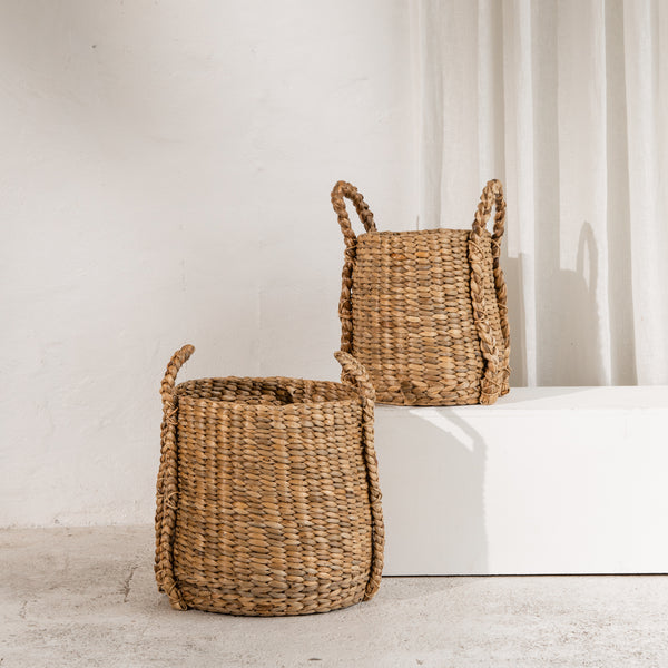 Bayyan Waterhyacinth Outside Handles Basket