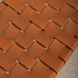 Bennu Woven Leather Bench Seat - Caramel
