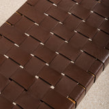 Bennu Woven Leather Bench Seat - Cognac