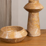 Yara Rosso Marble Sculptural Vase - Dune
