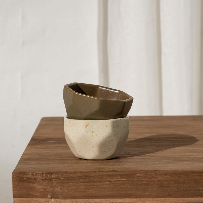 Elin Faceted Bowl - Cream