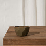 Elin Faceted Bowl - Olive