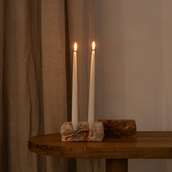 Elio Rainbow Sandstone Candle Holder