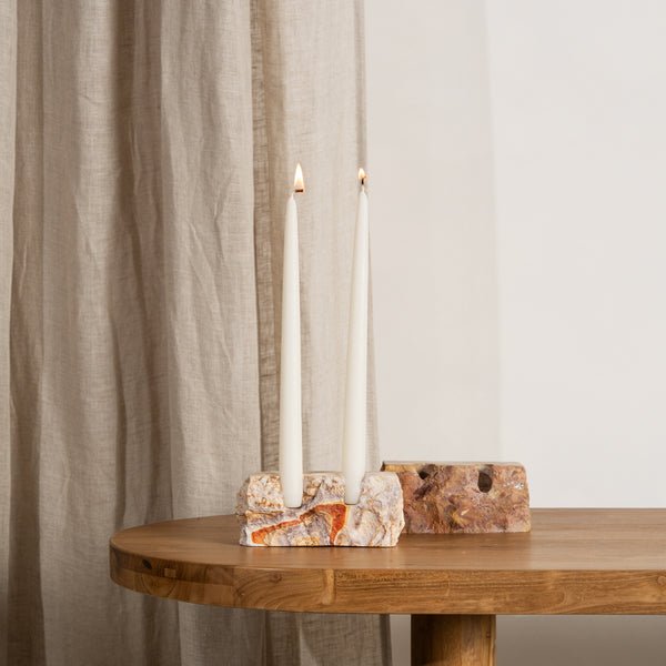 Elio Rainbow Sandstone Candle Holder