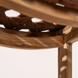 Ellery Woven Leather Barstool