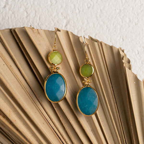 Elmas Double Drop Earrings
