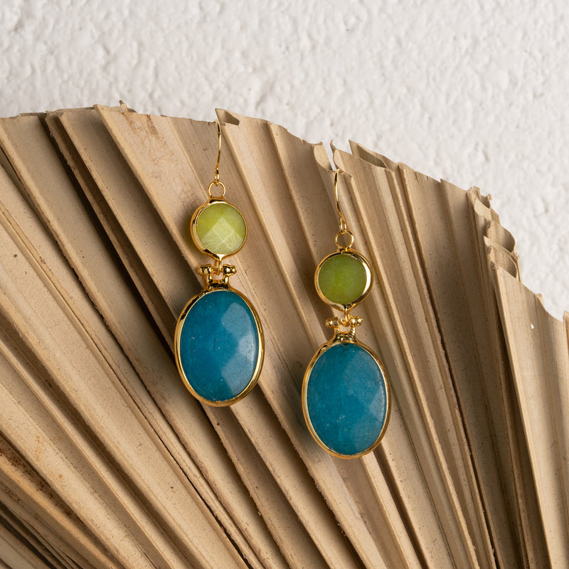 Elmas Double Drop Earrings