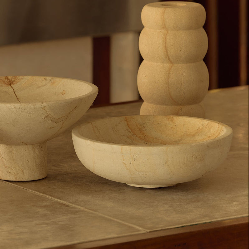 Elina Sandstone Podium Bowl