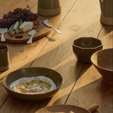 Elin Faceted Bowl - Olive