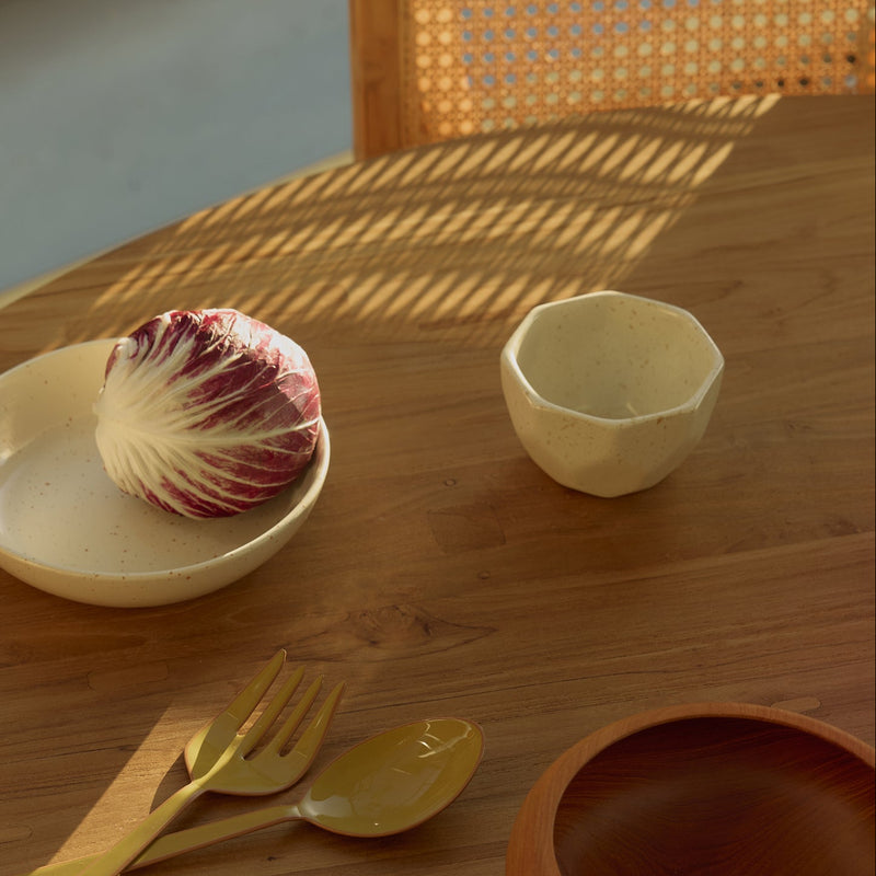Elin Faceted Bowl - Cream