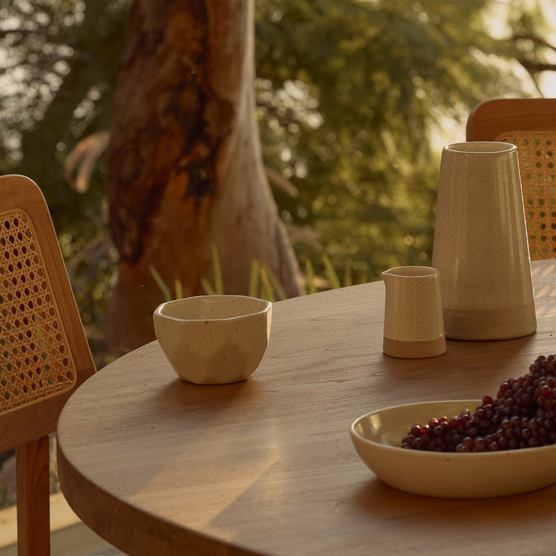 Elin Faceted Bowl - Cream