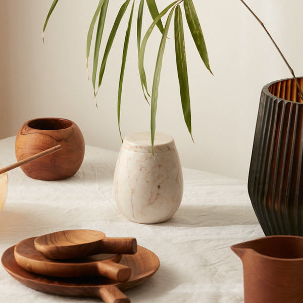 Citra Travertine Canister