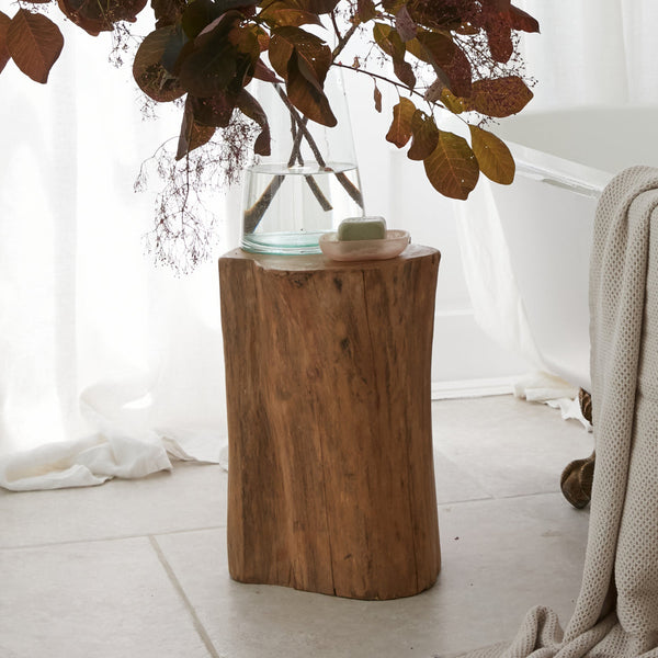 Hadi Natural Tree Stump Stool