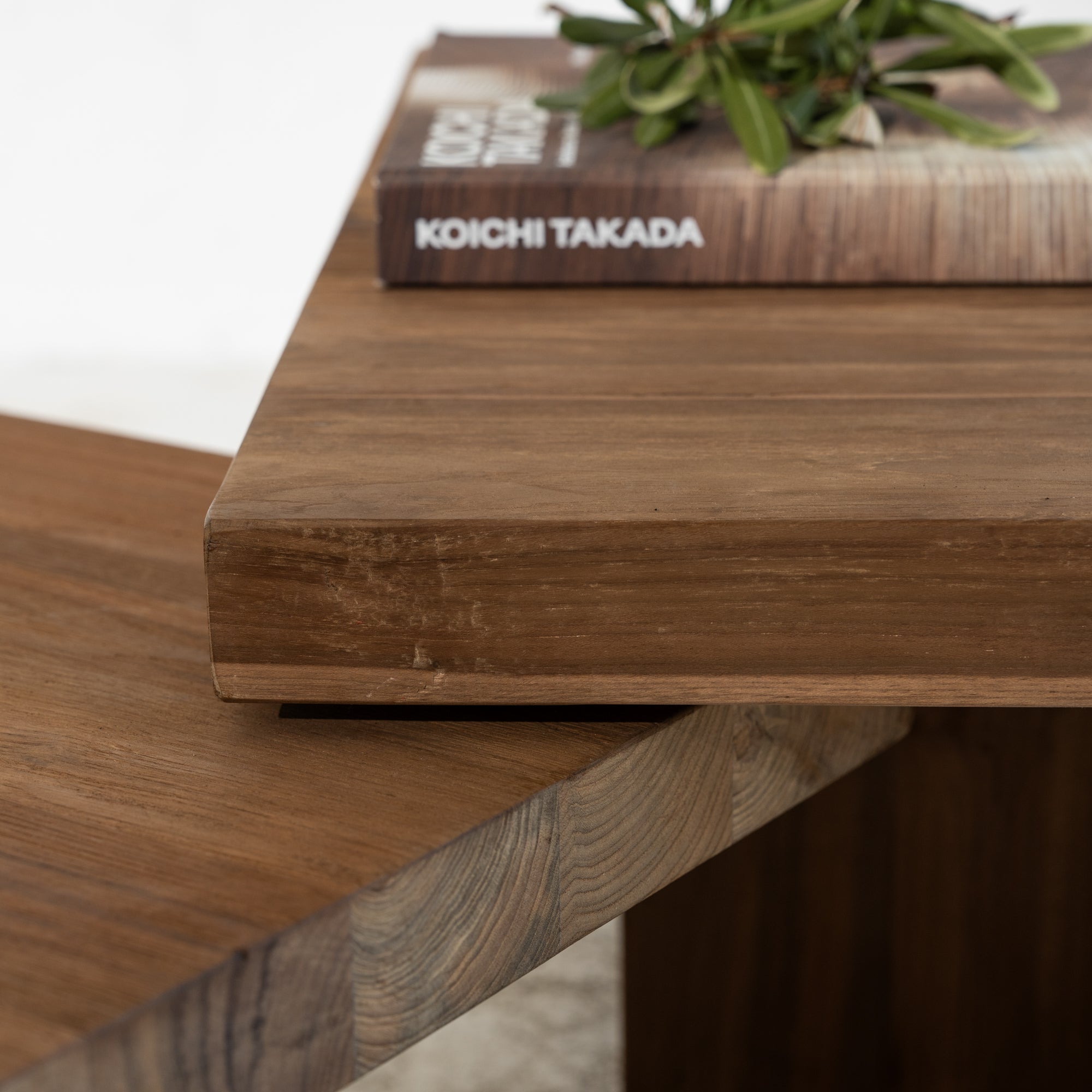 Ines Rustic Finish Squared-off Coffee Table – Inartisan.