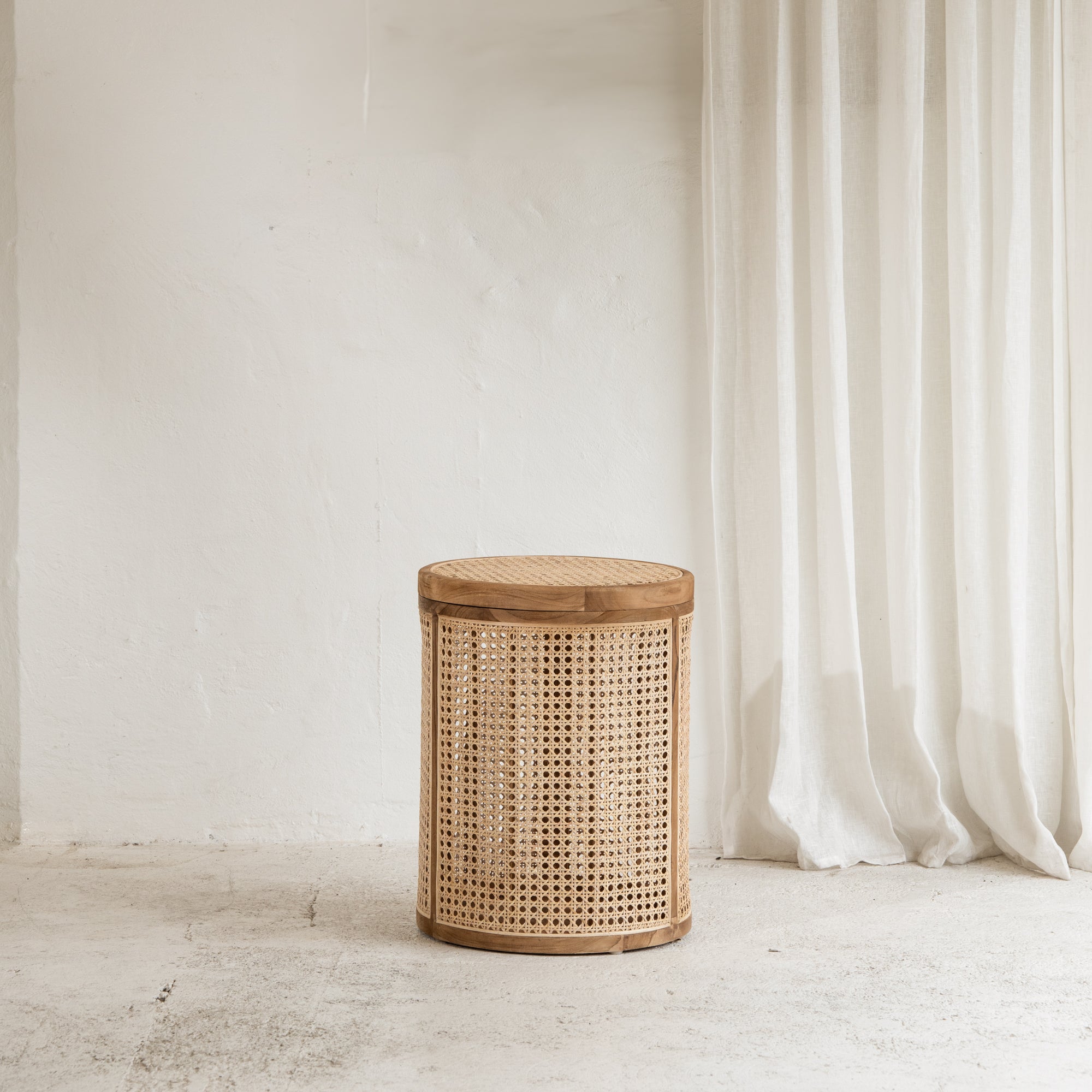 Iola Rattan Side Table with Storage – Inartisan.