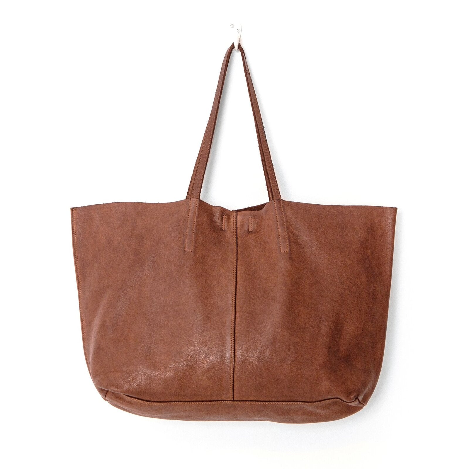 Juju Leather Unlined Tote - Cognac – Inartisan.