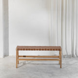 Kemi Tan Leather Bench