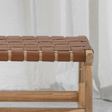 Kemi Tan Leather Bench