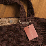 Lia Woven Bag - Chocolate