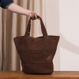 Lia Woven Bag - Chocolate