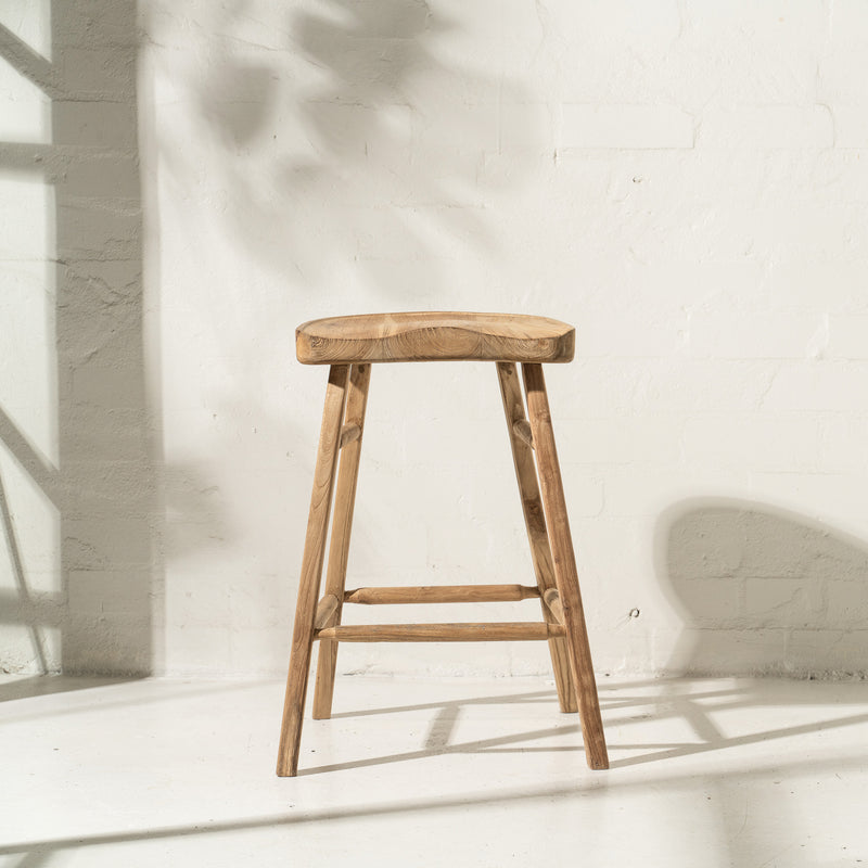 Louella Recycled Teak Barstool