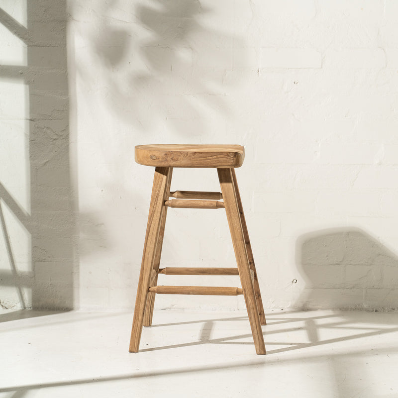 Louella Recycled Teak Barstool