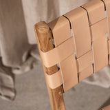 Luka Leather & Teak Chair Natural