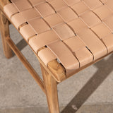 Luka Leather & Teak Chair Natural