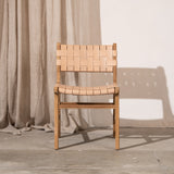 Luka Leather & Teak Chair Natural