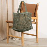 Maro Open Weave Raffia Tote - Mineral